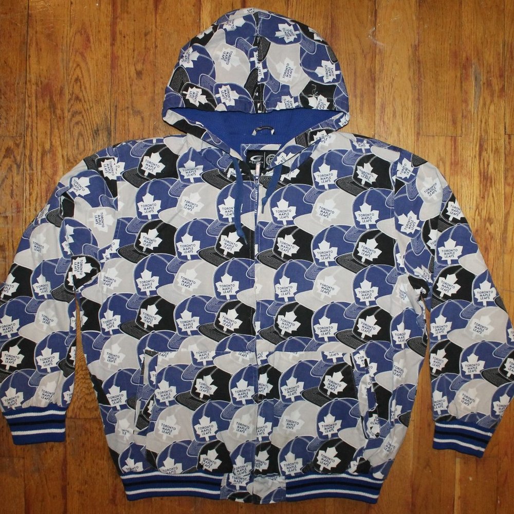 Vintage GIII Toronto Maple Leafs All-Over-Print Thermal Jacket
